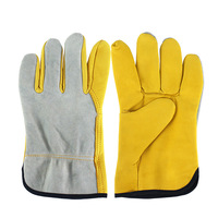 Gants de sécurité en cuir personnalisés, manchette droite, flexibles, antidérapants, résistants à l'usure, durables, à doigts entiers, pour mécaniciens, jardinage, Shunyu MG-027
