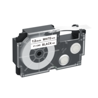 Ruban d'étiquetage noir sur blanc pour imprimante d'étiquettes Ez-label KL-P350W/KL-7400/KL-820/130/120/60/80/780/8800 PT-12WE