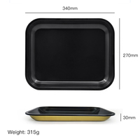 Plateau à rouler en métal 34*27cm, plateau à rouler personnalisé avec logo, accessoires pour fumer, grand plateau de rangement pour pré-roulés, plateaux de service
