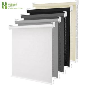 Henglics 100% UV bảo vệ màn được xây dựng trong con lăn Rèm dễ dàng nhãn hiệu Shades nhà văn phòng khách sạn Đồng bằng kỹ thuật dù để che nắng - Product Image 1