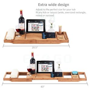 ถาดแคดดี้อ่างอาบน้ำไม้ไผ่สุดหรู - Product Image 6