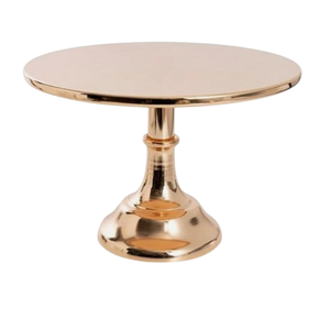 Vajilla Accesorio de postre Acabado en oro rosa Parte superior redondeada Soporte de exhibición dulce Soporte de pastel de metal para bodas Fiestas Hoteles - Product Image 1