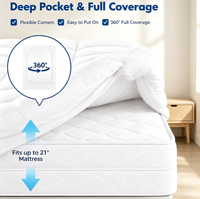 Surmatelas matelassé en peluche douce AOSEN, extra épais, garnissage en polyester alternatif au duvet, avec poche profonde de 8 à 21 pouces