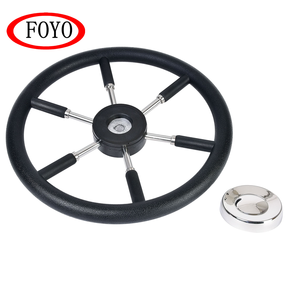FOYO-<span class=keywords><strong>Volant</strong></span> de <span class=keywords><strong>Bateau</strong></span> à Moteur en Acier Inoxydable à 5 Rayons, avec Jante Noire, 450mm, pour <span class=keywords><strong>Bateau</strong></span>, Yacht, Kayak, Marque Marine - Product Image 4