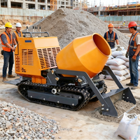 Mini camion malaxeur et pompe à béton mobile avec attache pour chargeuse compacte pour projets de construction