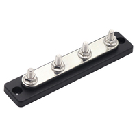 Barre omnibus en cuivre robuste 150A avec surface nickelée et base en ABS pour systèmes CC 12V-48V