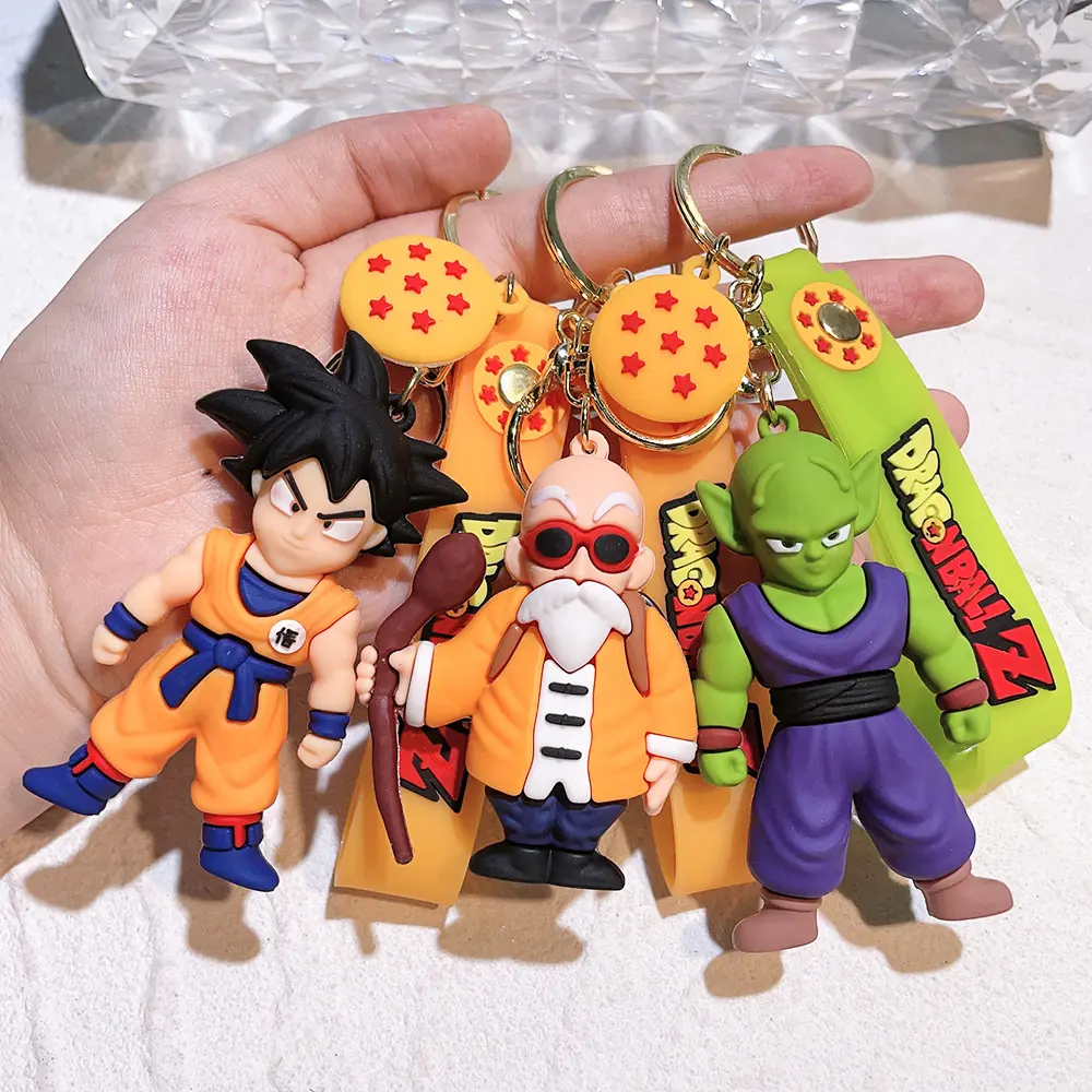 Gantungan kunci karakter figur desain generasi ketiga grosir gantungan kunci boneka Dragon Ball Anime kartun grosir