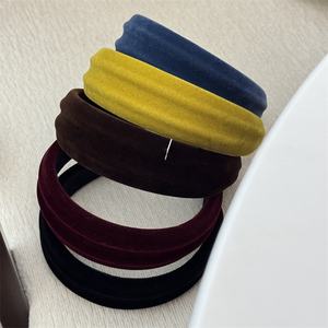 إكسسوارات شعر يومية أنيقة جديدة وعصرية على الطراز الكوري للخريف والشتاء مخملية واسعة الحواف للنساء قمة جمجمة عالية - Product Image 4