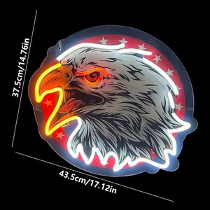 Eagle Brand Neon Light Eagle Letrero de neón para decoración de pared USB LED Signv Eagle Decoración de pared para Bar Pub Store - Product Image 3
