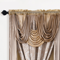 Rideau à double épaisseur, drapé, cortinas arabes modernes, rideau de fenêtre brun, salon