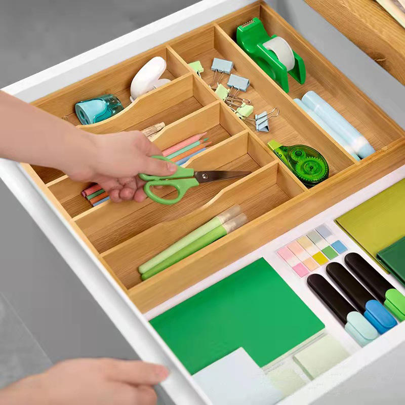 Portautensili In Legno Di Acacia - Organizzatore Da Cucina Rustico Per Cucchiai, Coltelli E Accessori - Foto 8