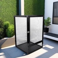 Motif solide en aluminium PVC écran Terrarium maille porte Pet alimentation Cage Reptile Cage carré en plastique plateau palette bouton usage domestique