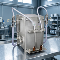 Machine industrielle semi-automatique à double tête pour liquides, pour bouteilles de boissons en verre de 200 ml, avec PLC, pour miel et shampoing, précision 0,1 %, faible bruit