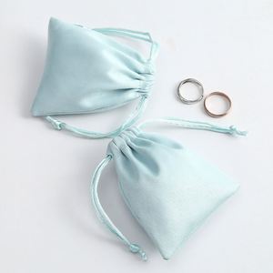 Fashionable Lady Flannel Soft <b>Cloth</b> Drawstring Bag Custom Logo Reusable-Factory Good Price - Product Image 3