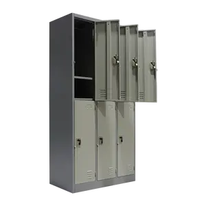 Gym Locker 6 Door Metal Wardrobe Closet Storage Clothes Cabinet Multi Door Steel Locker Metal Cabinet With Lock