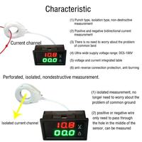 Hall Voltmeter Ammeter DC, Monitor tegangan arus LED Digital 12V 24V 36V 48V 60V, Voltmeter Ammeter DC 0-300V 50A 100A 200A 400A
