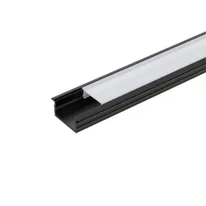 High Quality U Shape Black Alu 6063 Extruded Customized Aluminum Channel Profile For LED Light Aluminum Profile