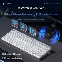 Keyboard Mekanik Nirkabel Weikav Nut87 Aluminium TKL Tri-Mode 80% Desain Ergonomis dengan Casing Aluminium CNC ARGB