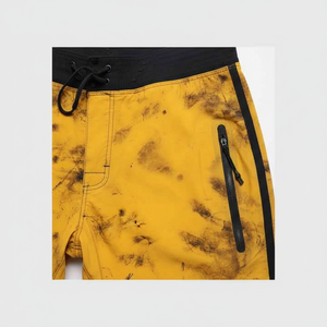 Nouveau Design hommes Shorts de plage 100% Polyester maillot de bain poches mi décontracté Surf Board Shorts solide tricoté à la mode maillots de bain - Product Image 1