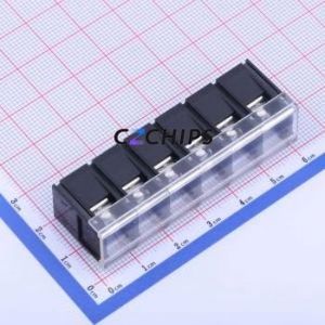 KF48S-9.5-6P Barrier Terminal Block Through hole Component (THT),P=9.5mm Connector With Cover Plate 9.5mm 1x6P Straight Pin - Product Image 1