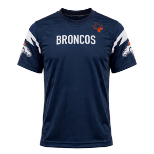 Camiseta Deportiva Personalizada de Fútbol Americano para Hombre, Manga Corta, Transpirable, para Entrenamiento Atlético, Sublimada, Venta al Por Mayor - Product Image 1