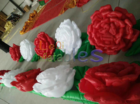 Chaînes de fleurs gonflables sur le thème des fleurs publicité fleur gonflable rose décoration pour la fête