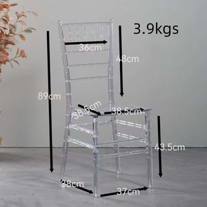 Venta al por mayor resina transparente acrílico Hotel restaurante banquete Chiavari fuerte Silla de plástico transparente - Product Image 2