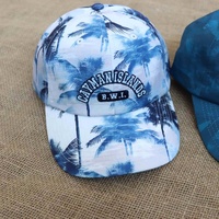 Casquettes de papa non structurées de haute qualité, personnalisées, avec logo tissé, 6 panneaux, entièrement imprimées, pour l'extérieur, le surf, l'été et la plage, vente en gros