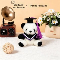 Porte-clés pendentif en peluche Ours Doctorant pour la saison des diplômes, avec logo personnalisé, cadeau commémoratif