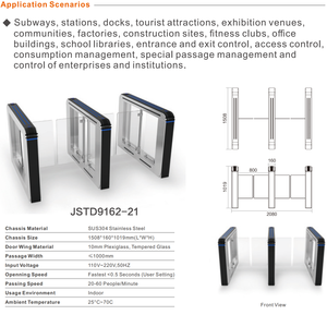 Tourniquet personnalisable Mingxu, système de tourniquet de transport public à haute capacité pour la collecte des tarifs et l'accès au métro et aux bus - Product Image 2