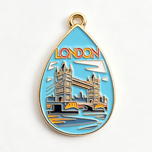 Pin Metálico del Puente de la Torre de Londres, Chapado en Oro, Esmalte Duro, Recuerdo, Forma Irregular, Aleación de Zinc - Product Image 4