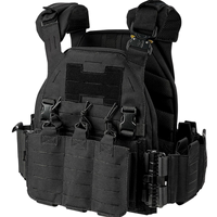 Gilets tactiques en nylon 1000D anti-coupure, découpés au laser, porte-plaques Molle à dégagement rapide, pour activités extérieures et protection paintball