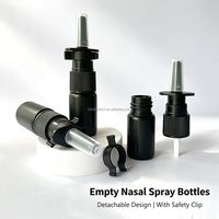 Flacons pulvérisateurs nasaux en plastique HDPE noirs et blancs vides de 5 ml et 10 ml pour applications saline, emballage médical rechargeable en stock