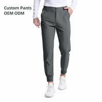 Celana Jogger Golf Pria Custom Slim Fit Stretch Kasual dengan Ujung Berlipat Celana Olahraga OEM Grosir