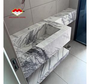 Lastre di Marmo Bianco Lilla a Grande Formato, Design Moderno Lucido per Pareti e Pavimenti - Product Image 6