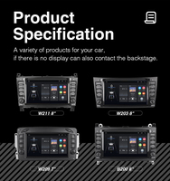 Autoradio Android 15 CarPlay 7 pouces pour Mercedes Benz Classe CLK W209 2002-2009 Lecteur multimédia vidéo GPS Wifi Stéréo