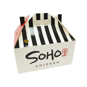 SENCAI 热卖定制印刷创意快餐炸鸡拿出纸盒