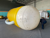 Gobelet à bière gonflable géant de dessin animé pour la publicité et la décoration de rue