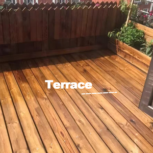 Nhà máy tùy chỉnh vân sam gỗ gỗ thermowood decking sàn gỗ được xử lý nhiệt sửa đổi gỗ thông cho sân thượng - Product Image 2