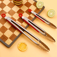 Pinces de cuisine en acier inoxydable durables et écologiques de 7/9/12 pouces, pinces à griller pour barbecue avec clip de verrouillage, ustensiles de cuisine