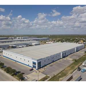 Bâtiment préfabriqué en conteneurs en acier léger d'<span class=keywords><strong>occasion</strong></span> au design simple, entrepôt en Chine avec services de soudage et de découpe - Product Image 3