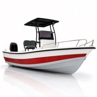Bateau de pêche en FRP de 4,3 m, coque en V à 14 degrés, console centrale, bateau côtier, moteur de 60 CV maximum non inclus, petit bateau de pêche, T-TopCE