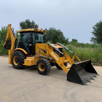 Gratis pengiriman Cina pabrik Epa roda mesin pemuat Mini Backhoe ekskavator Loader 4x4 Backhoe Loader untuk dijual