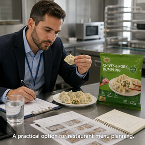 Dumplings <span class=keywords><strong>de</strong></span> <span class=keywords><strong>Porc</strong></span> Surgelés Instantanés Prêts à Cuisiner 240g (Paquet <span class=keywords><strong>de</strong></span> 12 Pièces) pour la Vente en Gros - Product Image 5