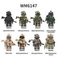 Modèle de jouet en plastique ABS de forces spéciales, service aérien spécial KSK Alpha Delta Wild Child SSO, forces spéciales, commando, Navy Seals, léopard des neiges