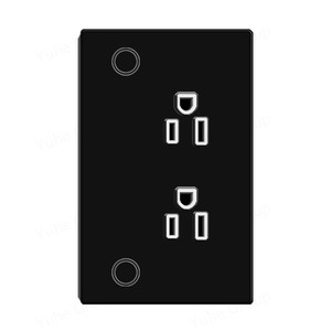 Smart <b>Wall</b> <b>Socket</b> With <b>USB</b> Ports 2 Outlets Tempered Glass Panel Wi-Fi Control Residential Use - Product Image 5
