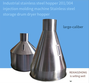 Entonnoir à bacs rond 304 trémie de stockage pour machine de moulage par injection en fer inoxydable - Product Image 2