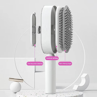 Brosse à cheveux auto-nettoyante pour femmes, en ABS, étanche, avec coussin d'air massant pour le cuir chevelu, outils de coiffure – Vente chaude