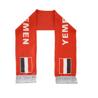 Nouveau produit Foulards caractéristiques du Yémen pour les écharpes personnalisées de drapeau de club de fan et de suiveur