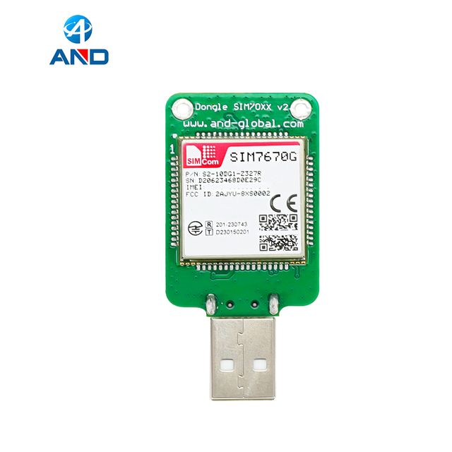 SIM7670G USB 4G LTE Dongle Cat 1 Global Bands Module with Antenna